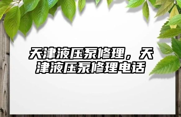 天津液壓泵修理，天津液壓泵修理電話