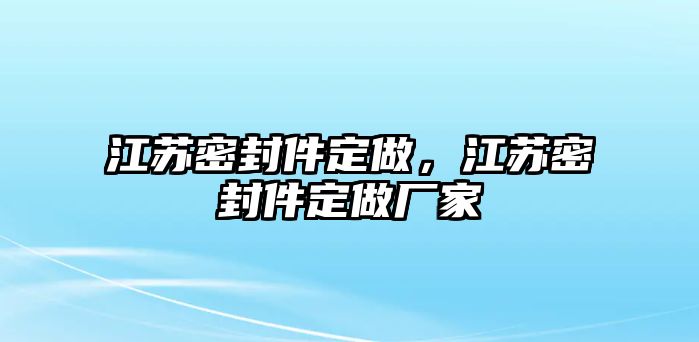 江蘇密封件定做，江蘇密封件定做廠家