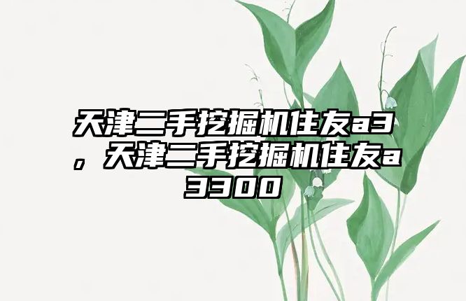 天津二手挖掘機住友a3，天津二手挖掘機住友a3300